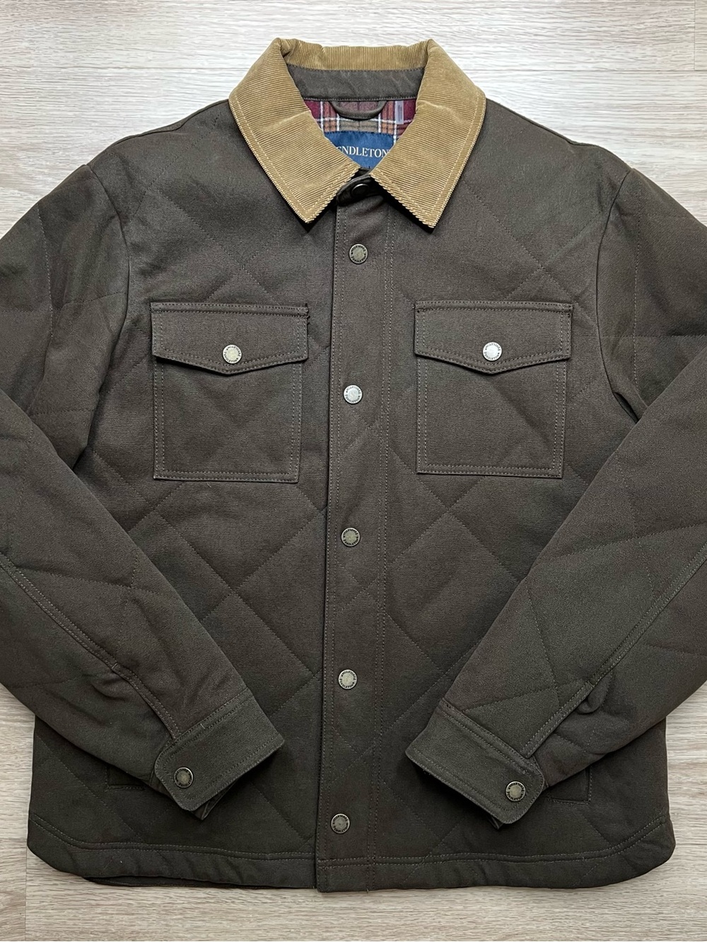 Pendleton Canvas Snap-Down Work Jacket Brown